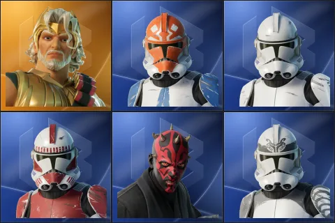 Zeus, Ahsoka's Clone Trooper, Clone Trooper, Coruscant Guard, Darth Maul, Wolf Pack Trooper