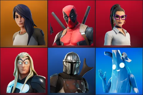 Gear Specialist Maya, Deadpool, Jennifer Walters, Thor, Mandalorian, Polar Peely