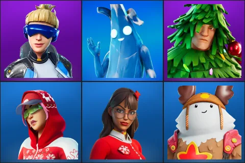 Neo Versa, Polar Peely, Lt. Evergreen, Arctic Adeline, Krisabelle, Sled Ready Guff