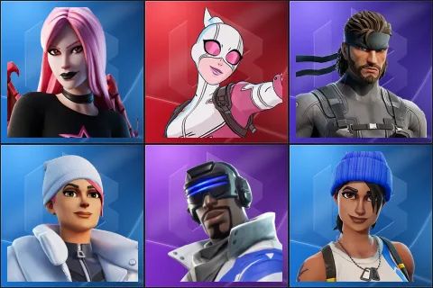 Haze, Gwenpool, Solid Snake, Blizzard Bomber, Blue Striker, Blue Team Leader