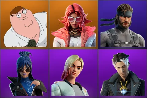 Peter Griffin, Valeria, Solid Snake, Hope, Jackie, Montague