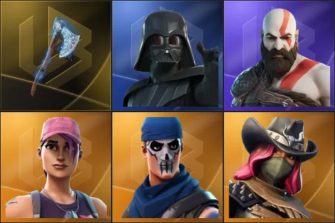 Leviathan Axe, Darth Vader, Kratos, Rose Team Leader, Warpaint, Calamity