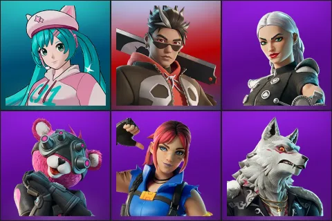 Neko Hatsune Miku, Bones, Cassidy Quinn, Cuddle Team Specialist, Explorer Emilie, Fletcher Kane