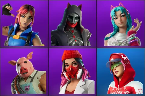 Explorer Emilie, Felina, Katalina, Pig the Butcher, Yulejacket, Arctic Adeline