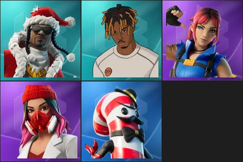 Santa Dogg, Slayer Juice WRLD, Explorer Emilie, Yulejacket, Mr. Dappermint