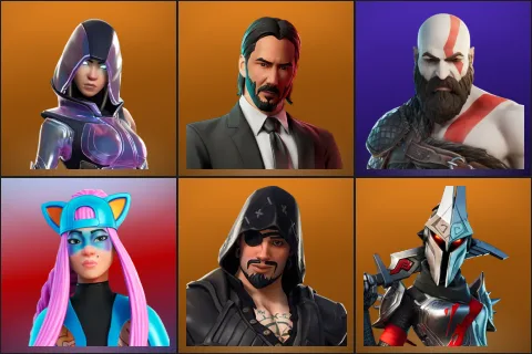 Glow, John Wick, Kratos, Alli, Blackheart, Eternal Knight