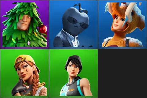 Lt. Evergreen, Tart Tycoon, Wooly Warrior, Aura, Slingshot
