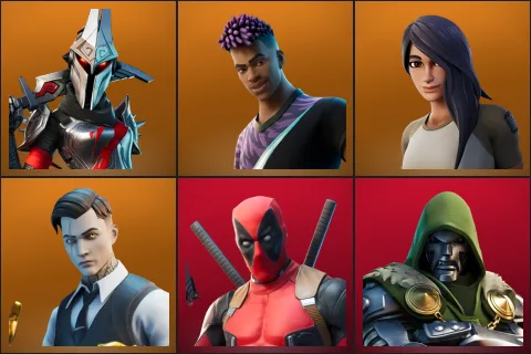 Eternal Knight, Fade, Gear Specialist Maya, Midas, Deadpool, Doctor Doom