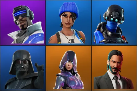 Blue Striker, Blue Team Leader, Carbon Commando, Darth Vader, Glow, John Wick