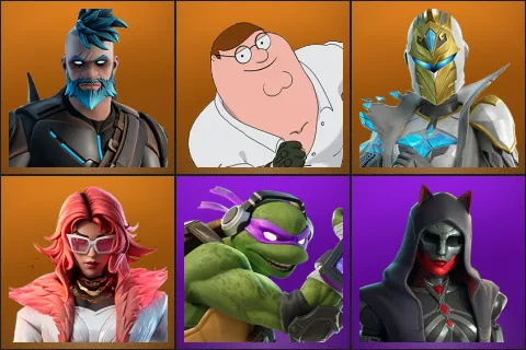 Omegarok, Peter Griffin, Spectra Knight, Valeria, Donatello, Felina