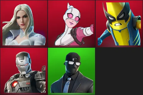 Emma Frost, Gwenpool, Peelverine, War Machine, SHADOW Enforcer