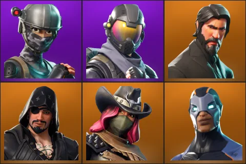 Elite Agent, Rogue Agent, The Reaper, Blackheart, Calamity, Carbide