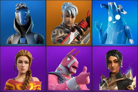 Sultura, Ronin, Polar Peely, Haven, Lt. John Llama, Shanta