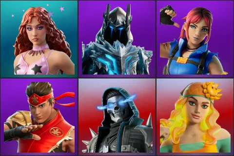 Chappell Roan, Exalted Ice King, Explorer Emilie, FIRE Master Kai, Skull Raider, Soleil