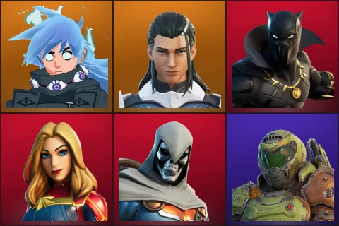 Nezumi, The Ageless, Black Panther, Captain Marvel, Taskmaster, Doom Slayer