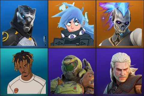 Huntmaster Saber, Nezumi, Renzo the Destroyer, Slayer Juice WRLD, Doom Slayer, Geralt of Rivia