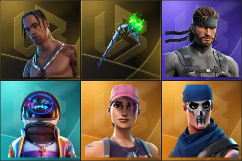 Travis Scott, Merry Mint Axe, Solid Snake, Astro Jack, Rose Team Leader, Warpaint