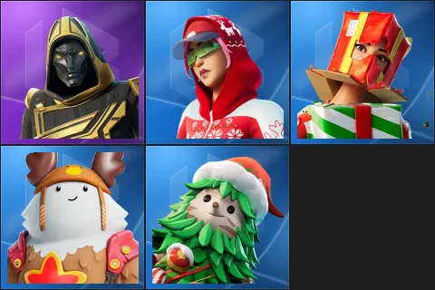 Blitz Knight, Arctic Adeline, Holiday Boxy, Sled Ready Guff, Winterfest Bushranger