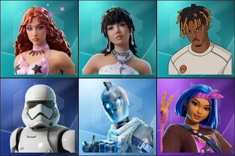 Chappell Roan, Rockstar LISA, Slayer Juice WRLD, First Order Stormtrooper, Glacial Dummy, Carina