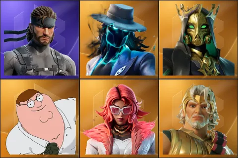 Solid Snake, Deadeye, Hades, Peter Griffin, Valeria, Zeus