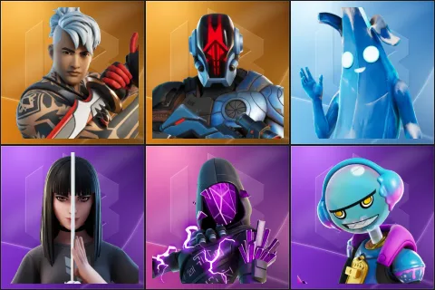 Ronin, The Foundation, Polar Peely, Charlotte, Cube Assassin, Gumbo