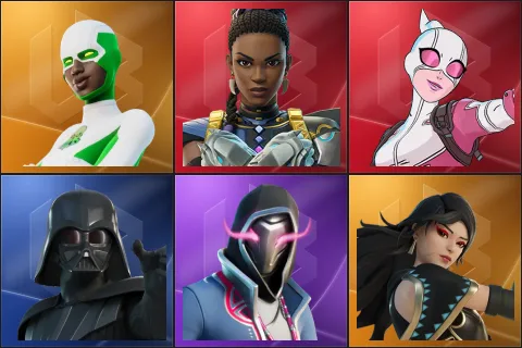 Backlash, Shuri, Gwenpool, Darth Vader, Xander, Era