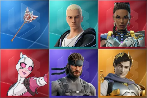 The Axe of Champions 2.0, Slim Shady, Shuri, Gwenpool, Solid Snake, Ascendant Midas