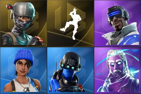 Elite Agent, Take The L, Blue Striker, Blue Team Leader, Carbon Commando, Galaxy