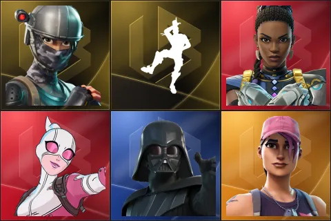 Elite Agent, Take The L, Shuri, Gwenpool, Darth Vader, Rose Team Leader