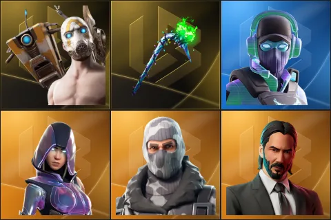 Psycho Bandit, Merry Mint Axe, Breakpoint, Glow, Havoc, John Wick