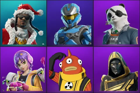 Santa Dogg, UNSC Spartan, Agent Patch, Battle Gamer Mae, Blinky Fishstick, Blitz Knight