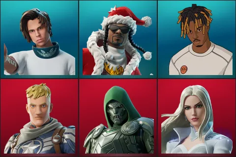 Rubius, Santa Dogg, Slayer Juice WRLD, Captain Jones, Doom, Emma Frost