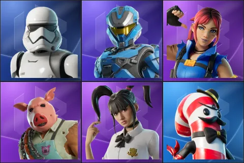 First Order Stormtrooper, UNSC Spartan, Explorer Emilie, Pig the Butcher, Yuki Yubari, Mr. Dappermint