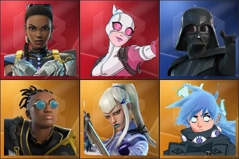Shuri, Gwenpool, Darth Vader, Malik, Mizuki, Nezumi