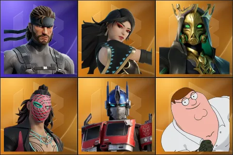 Solid Snake, Era, Hades, Kado Thorne, Optimus Prime, Peter Griffin