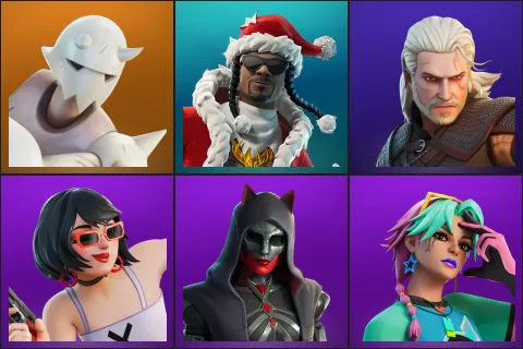 Snap, Santa Dogg, Geralt of Rivia, Evie, Felina, Selene