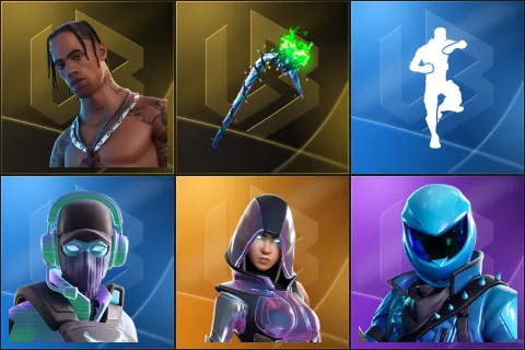 Travis Scott, Merry Mint Axe, Scenario, Breakpoint, Glow, Honor Guard