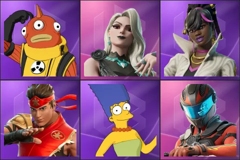 Blinky Fishstick, Carletta, Danica, FIRE Master Kai, Marge Simpson, Maxx Speed