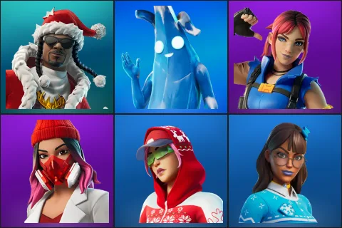 Santa Dogg, Polar Peely, Explorer Emilie, Yulejacket, Arctic Adeline, Blizzabelle