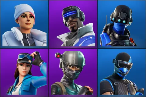 Blizzard Bomber, Blue Striker, Carbon Commando, Cloud Striker, Elite Agent, Fixer
