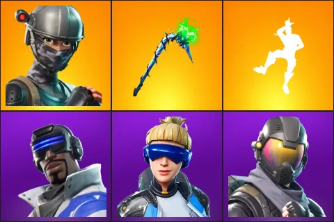 Elite Agent, Merry Mint Axe, Take The L, Blue Striker, Neo Versa, Rogue Agent