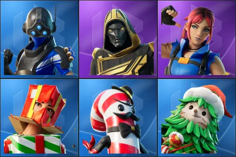 Trilogy, Blitz Knight, Explorer Emilie, Holiday Boxy, Mr. Dappermint, Winterfest Bushranger