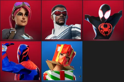 BriteStar, Captain America - Sam Wilson (MCU), Spider-Man (Miles Morales), Spider-Man 2099, Holiday Boxy