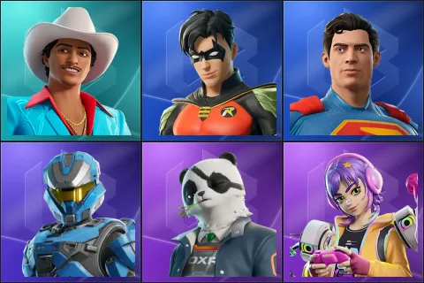 Die With A Smile Bruno, Robin, Superman, UNSC Spartan, Agent Patch, Battle Gamer Mae