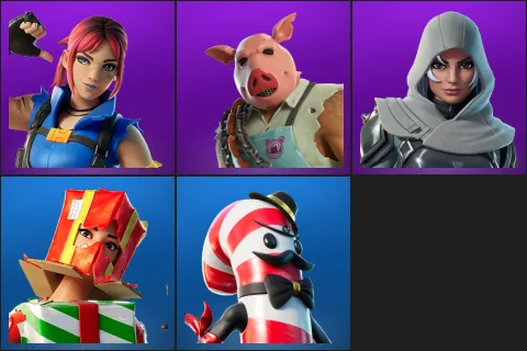 Explorer Emilie, Pig the Butcher, Vanguard Zadie, Holiday Boxy, Mr. Dappermint