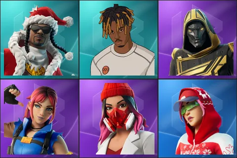 Santa Dogg, Slayer Juice WRLD, Blitz Knight, Explorer Emilie, Yulejacket, Arctic Adeline