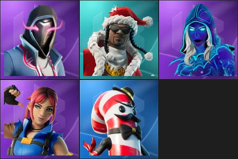Xander, Santa Dogg, Andromeda, Explorer Emilie, Mr. Dappermint