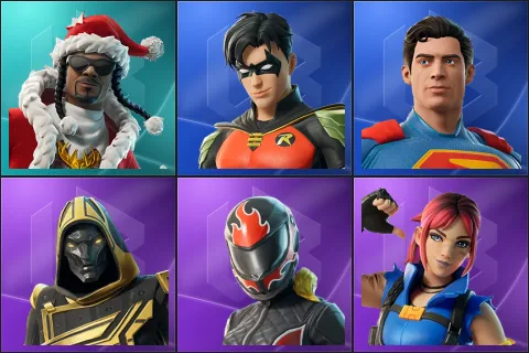Santa Dogg, Robin, Superman, Blitz Knight, Burnoff, Explorer Emilie