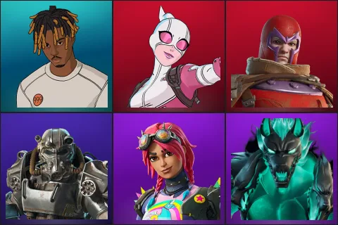 Slayer Juice WRLD, Gwenpool, Wastelander Magneto, T-60 Power Armor, Brite Raider, Cerberus