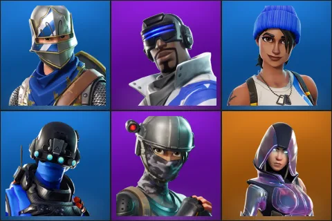 Blue Squire, Blue Striker, Blue Team Leader, Carbon Commando, Elite Agent, Glow
